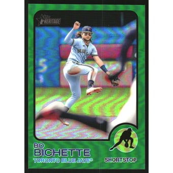 2022 Topps Heritage Chrome Green Refractors #262 Bo Bichette