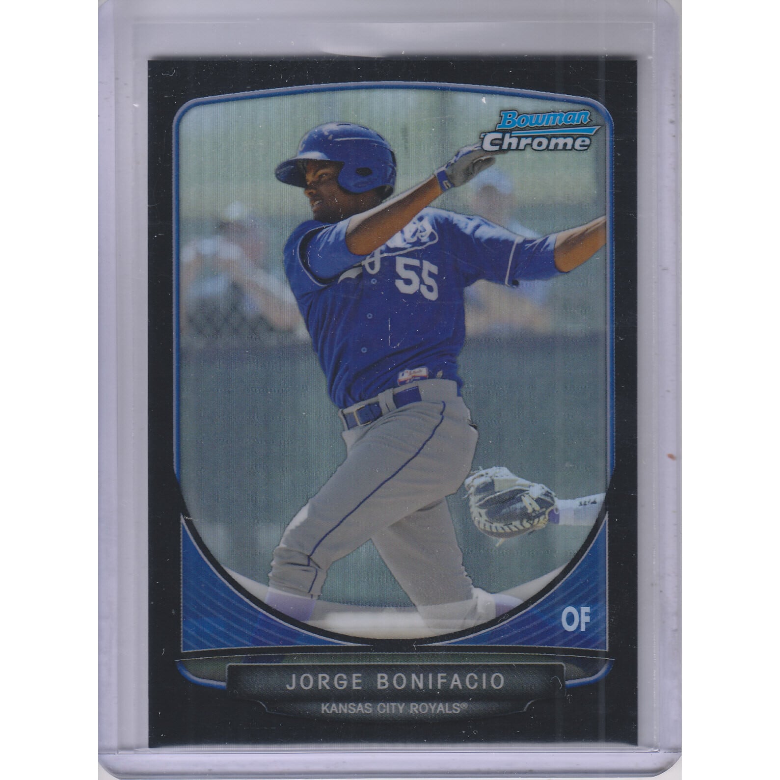 2013 Bowman Chrome Prospects Black Refractors #BCP77 Jorge Bonifacio. rookie card picture