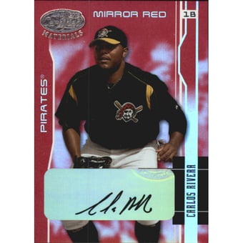 2003 Leaf Certified Materials Mirror Red Autographs #149 Carlos Rivera/100