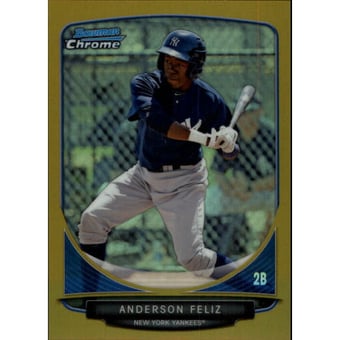 2013 Bowman Chrome Prospects Gold Refractors #BCP69 Anderson Feliz