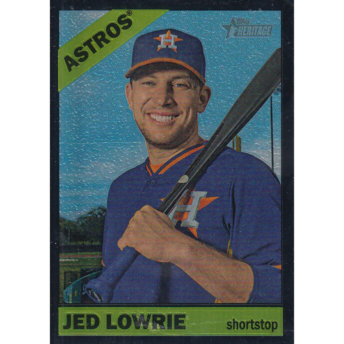 2015 Topps Heritage Chrome Black Refractors #THC611 Jed Lowrie. rookie card picture