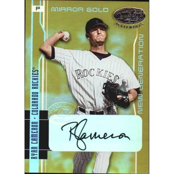 2003 Leaf Certified Materials Mirror Gold Autographs #237 Ryan Cameron NG/25
