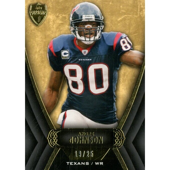 2010 Topps Supreme Black #82 Andre Johnson. rookie card picture