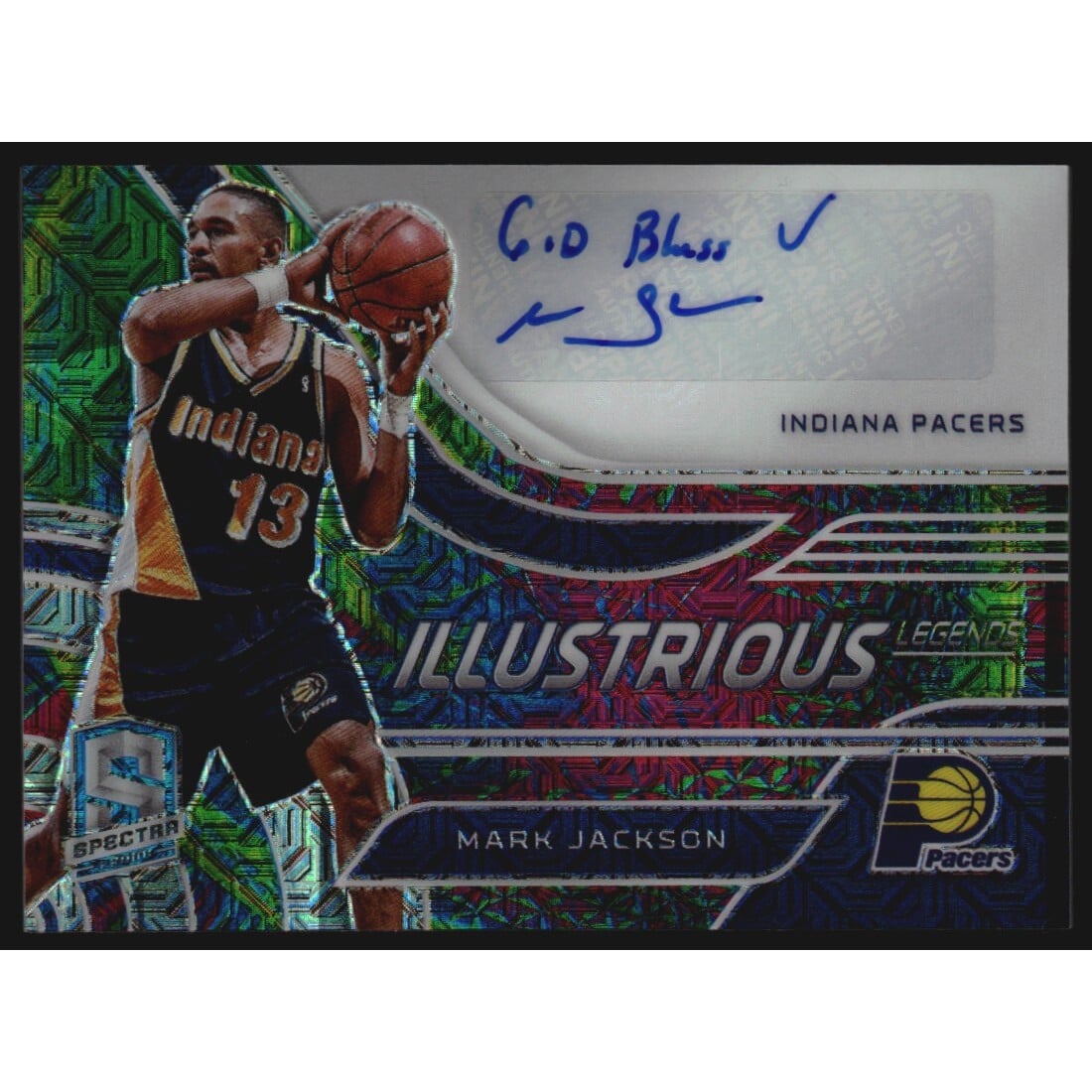 2020-21 Panini Spectra Illustrious Legends Signatures Meta #19 Mark Jackson/25. rookie card picture