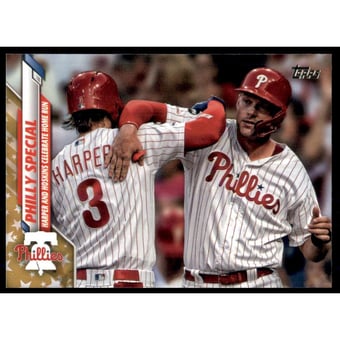 2020 Topps Factory Set Gold Stars #446 Philly Special/Bryce Harper/Rhys Hoskins