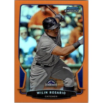 2013 Bowman Chrome Orange Refractors #174 Wilin Rosario