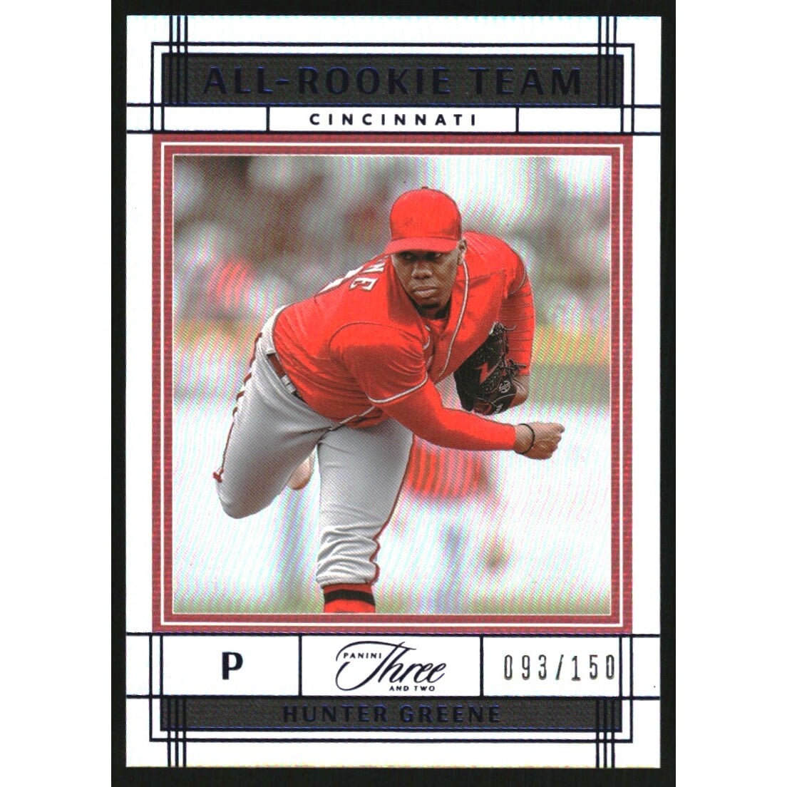 2022 Panini Three and Two All Rookie Team #13 Hunter Greene. rookie card picture