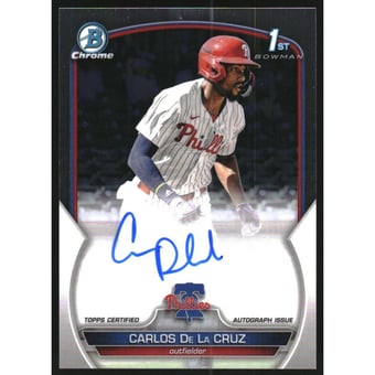 2023 Bowman Chrome Prospect Autographs #CPACDC Carlos De La Cruz