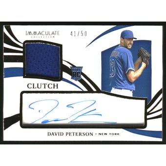 2021 Immaculate Collection Clearly Clutch Rookie Material Autographs #64 David Peterson/50