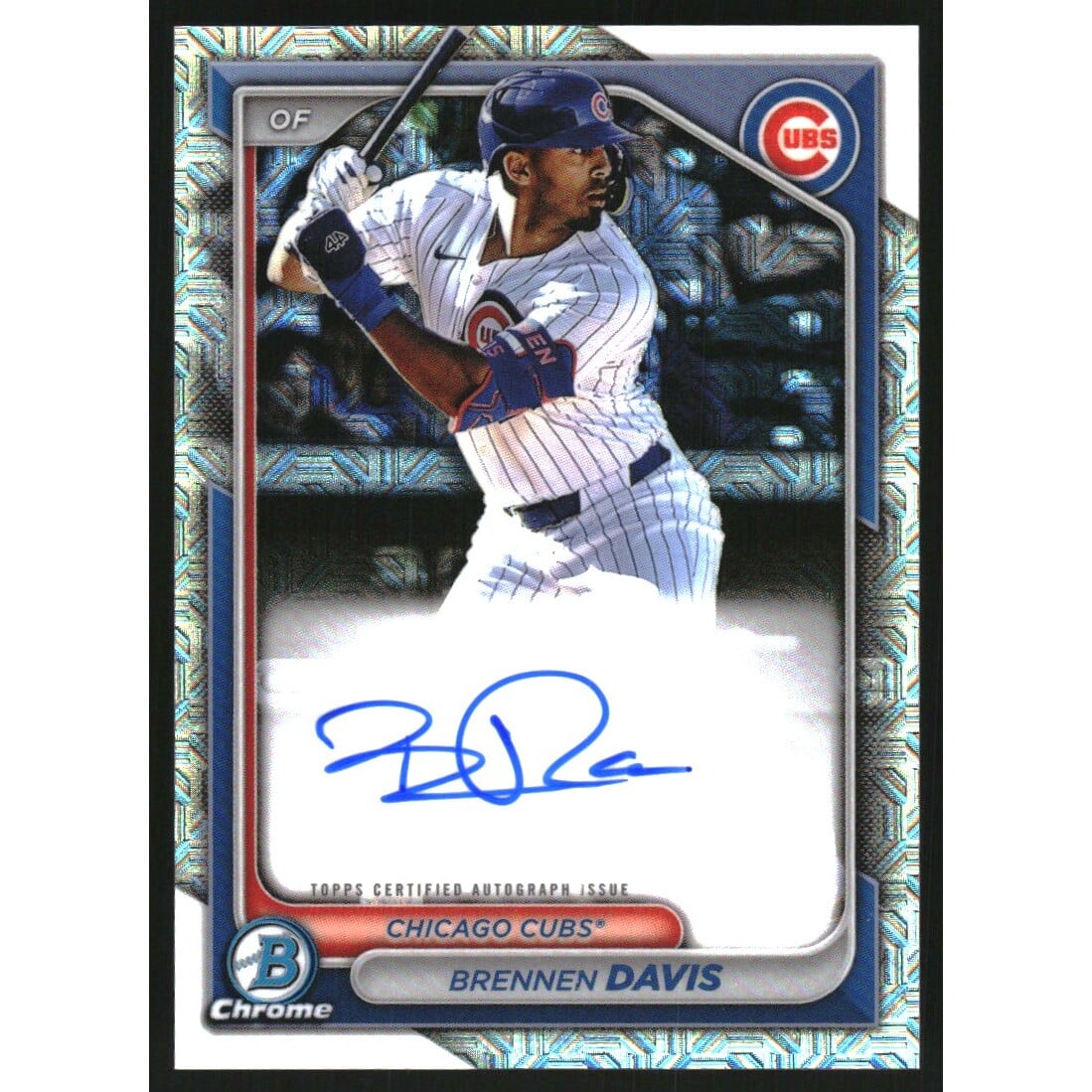 2024 Bowman Chrome Mega Box Autographs #BMABD Brennen Davis. rookie card picture