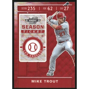 2020 Panini Contenders Optic Ruby Wave #9 Mike Trout