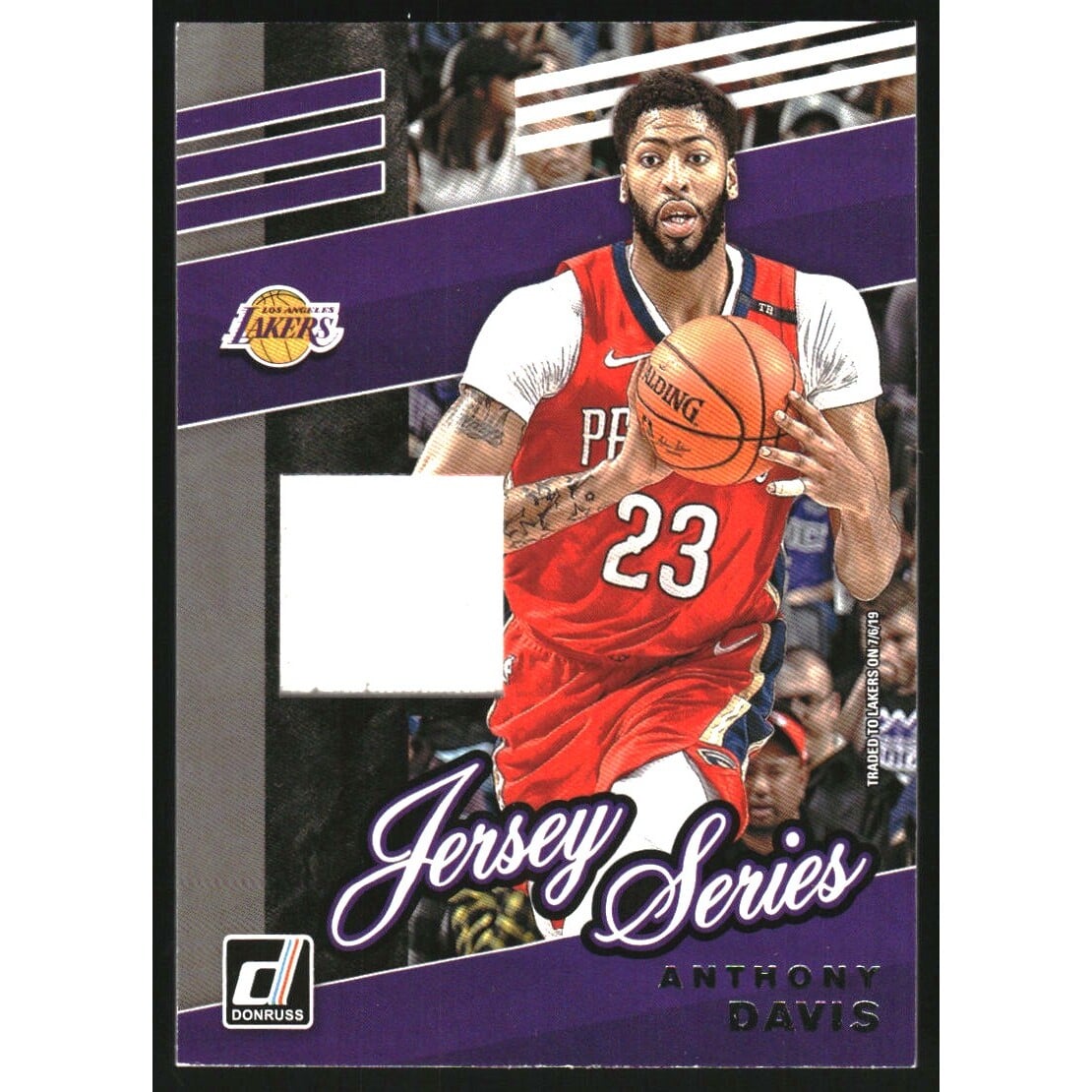 2019-20 Donruss Jersey Series #42 Anthony Davis