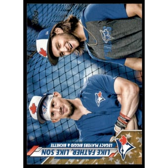 2020 Topps Factory Set Gold Stars #61 LIke Father, Like Son/Cavan Biggio/Bo Bichette
