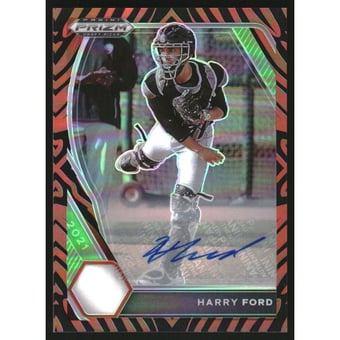 2021 Panini Prizm Draft Picks Base Autographs Prizms Tiger Stripes #12 Harry Ford/25