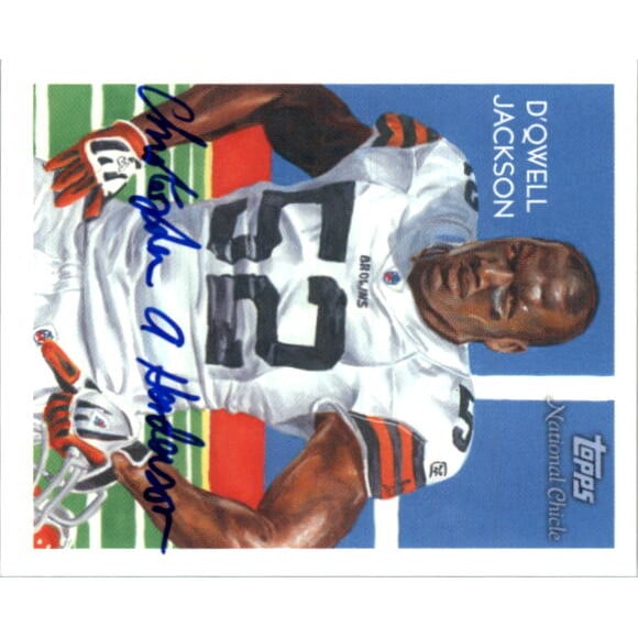 2009 Topps National Chicle Mini Artist Proof Artist Signature #189 D'Qwell Jackson. rookie card picture