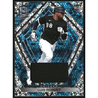 2020 Panini Spectra Swatches Neon Blue #38 Luis Robert