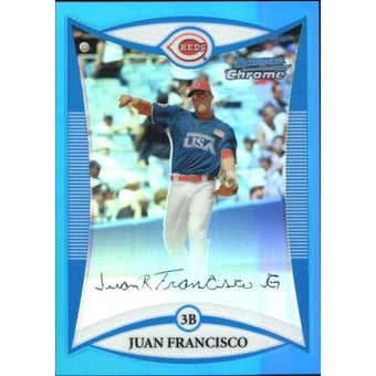2008 Bowman Chrome Draft Prospects Blue Refractors #BDPP93 Juan Francisco FG