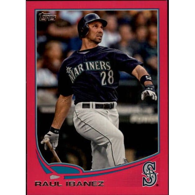 2013 Topps Mini Pink #452 Raul Ibanez. rookie card picture