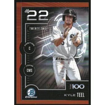 2025 Bowman Chrome Scouts Top 100 Orange Refractors #BTP22 Kyle Teel
