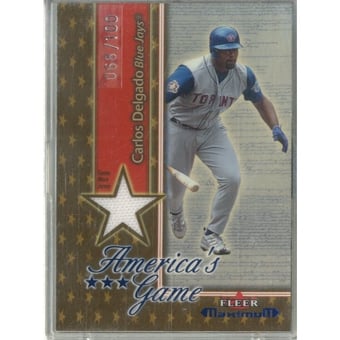2002 Fleer Maximum Americas Game Jersey Gold #4 Carlos Delgado
