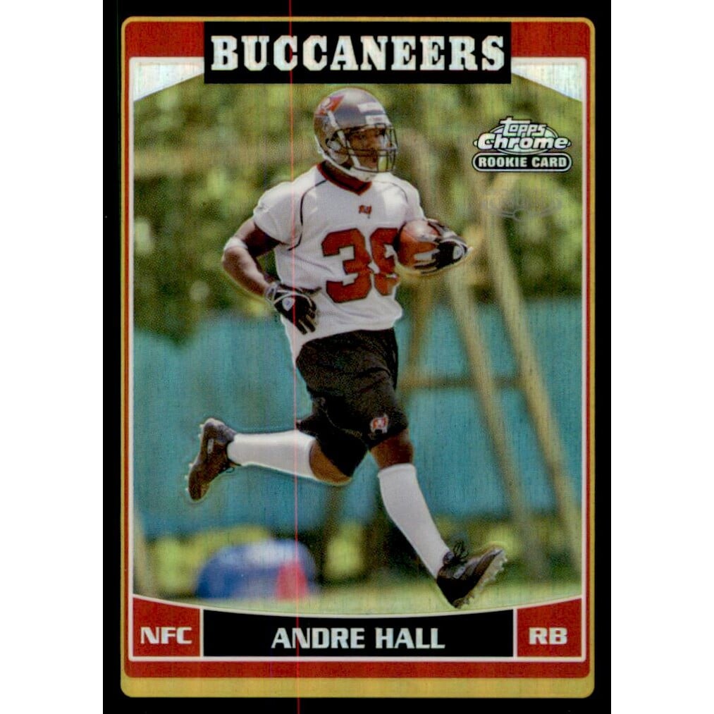 2006 Topps Chrome Black Refractors #199 Andre Hall. rookie card picture