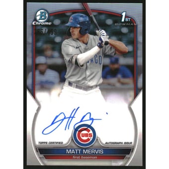 2023 Bowman Chrome Prospect Autographs Refractors #CPAMM Matt Mervis