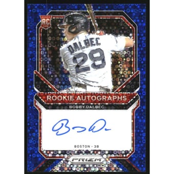 2021 Panini Prizm Rookie Autographs Prizms Blue Donut Circles #54 Bobby Dalbec/60