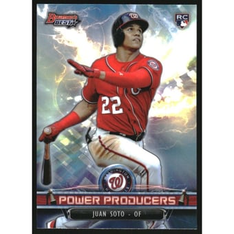 2018 Bowman's Best Power Producers Refractors #PPJS Juan Soto