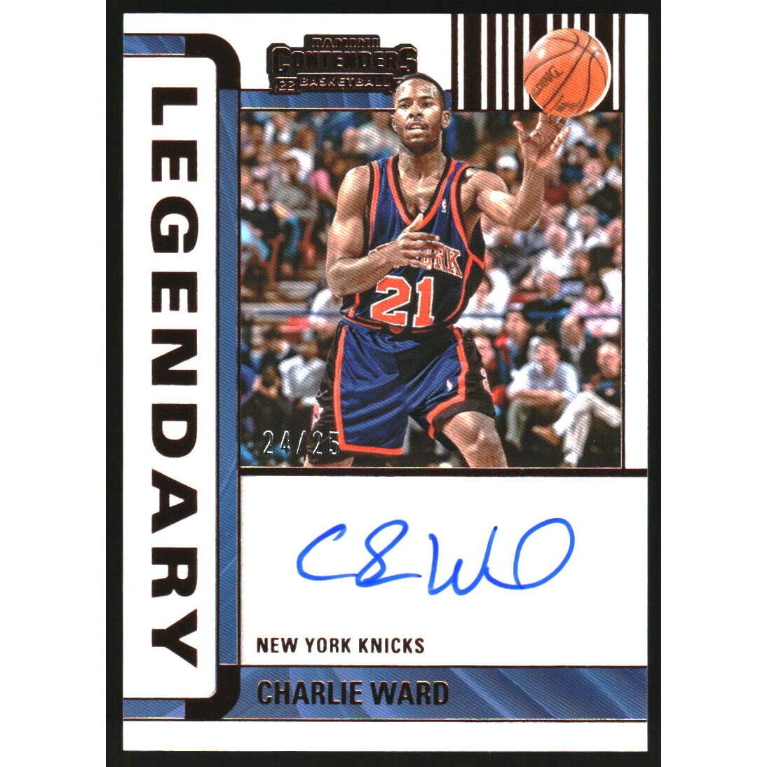 2022-23 Panini Contenders Legendary Contenders Autographs Bronze #16 Charlie Ward. rookie card picture