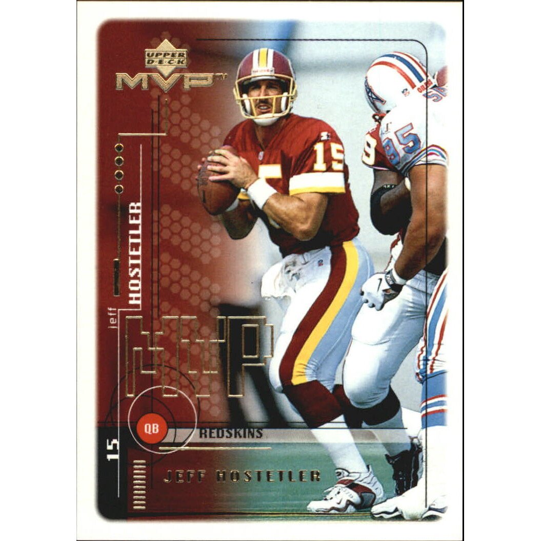 1999 Upper Deck MVP Gold Script #195 Jeff Hostetler. rookie card picture