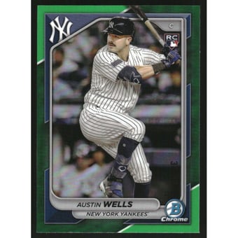 2024 Bowman Chrome Green Refractors #15 Austin Wells