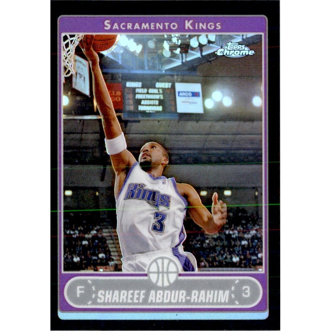 2006-07 Topps Chrome Refractors Black #86 Shareef Abdur-Rahim. rookie card picture