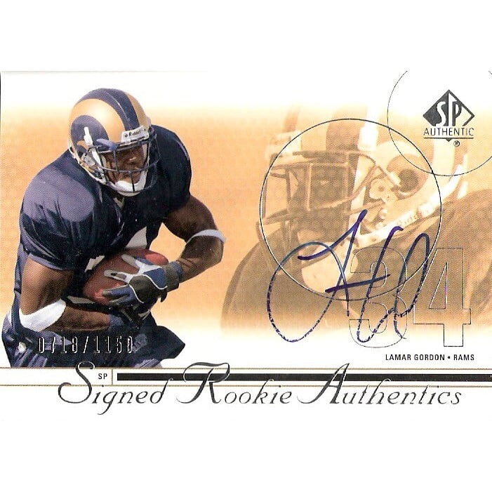 2002 SP Authentic #203 Lamar Gordon AU RC