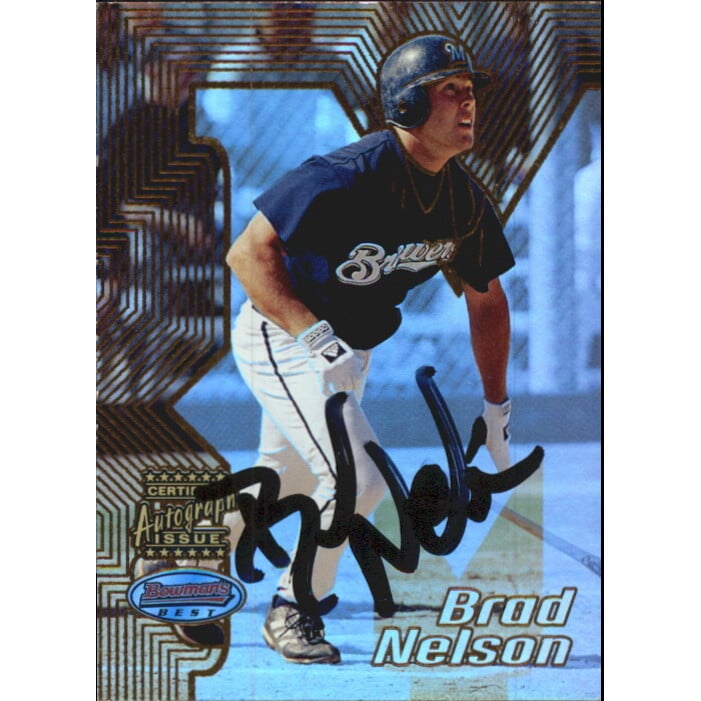 2002 Bowman's Best Gold #94 Brad Nelson AU. rookie card picture