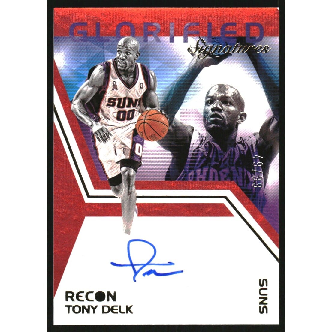 2020-21 Panini Recon Glorified Signatures Red #7 Tony Delk/99. rookie card picture