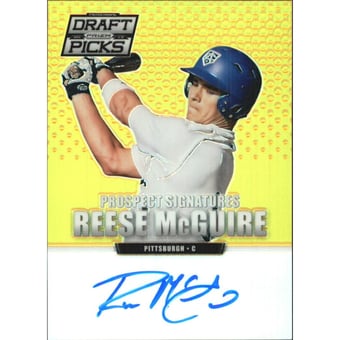 2013 Panini Prizm Perennial Draft Picks Prospect Signatures Gold Prizms #15 Reese McGuire
