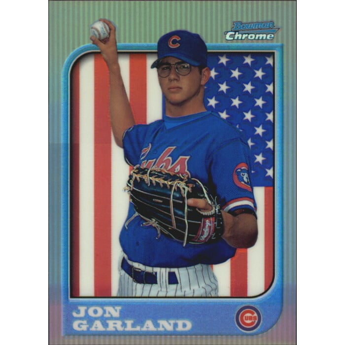 1997 Bowman Chrome International Refractors #287 Jon Garland. rookie card picture