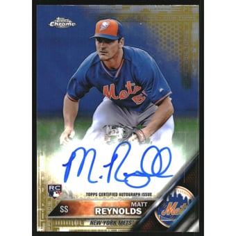 2016 Topps Chrome Rookie Autographs Gold Refractors #RAMAR Matt Reynolds
