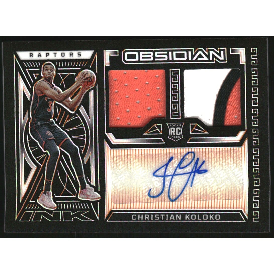 2022-23 Panini Obsidian Rookie Jersey Ink Electric Etch Orange #24 Christian Koloko
