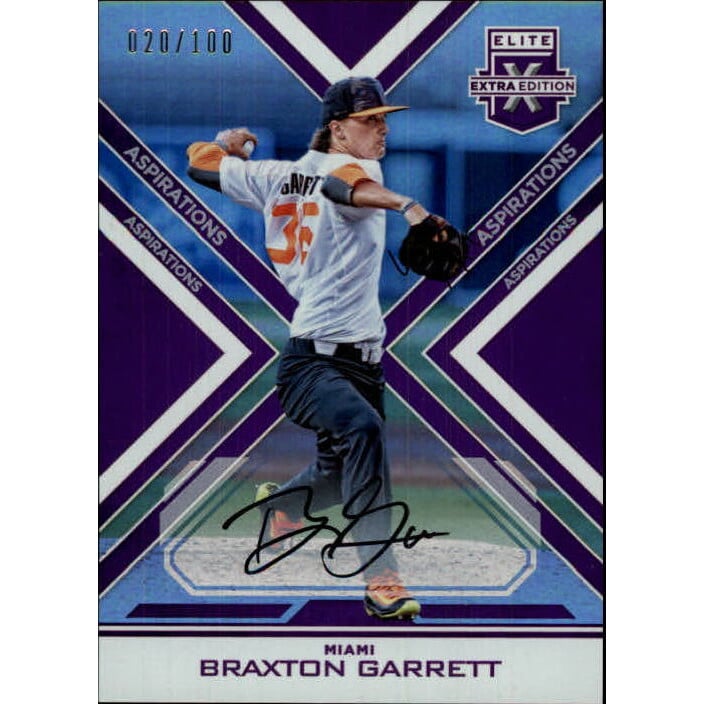 2016 Elite Extra Edition Autographs Aspirations Purple #7 Braxton Garrett/100