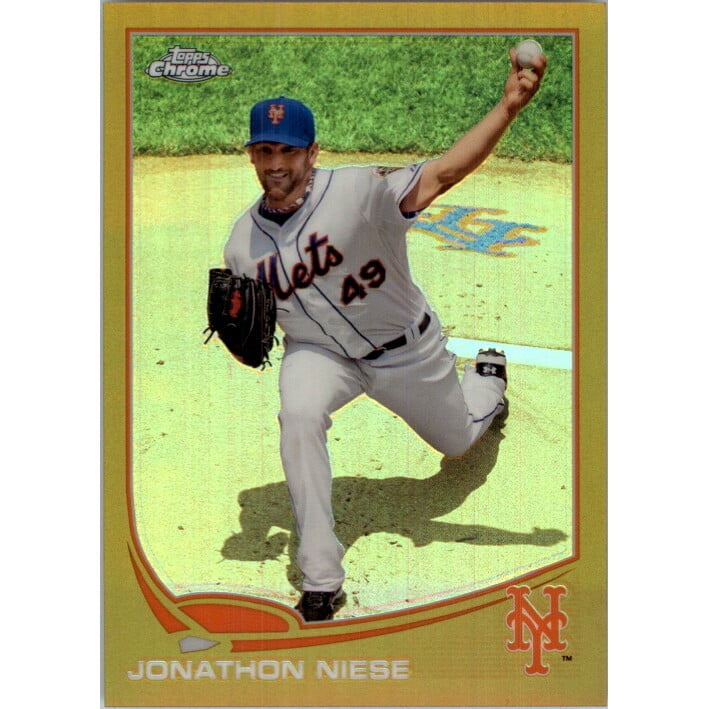 2013 Topps Chrome Gold Refractors #60 Jonathon Niese. rookie card picture
