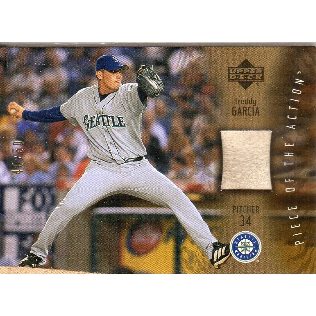 2003 Upper Deck Piece of the Action Game Ball Gold #FG Freddy Garcia. rookie card picture