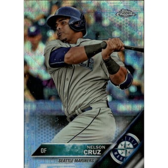 2016 Topps Chrome Blue Wave Refractors #44 Nelson Cruz