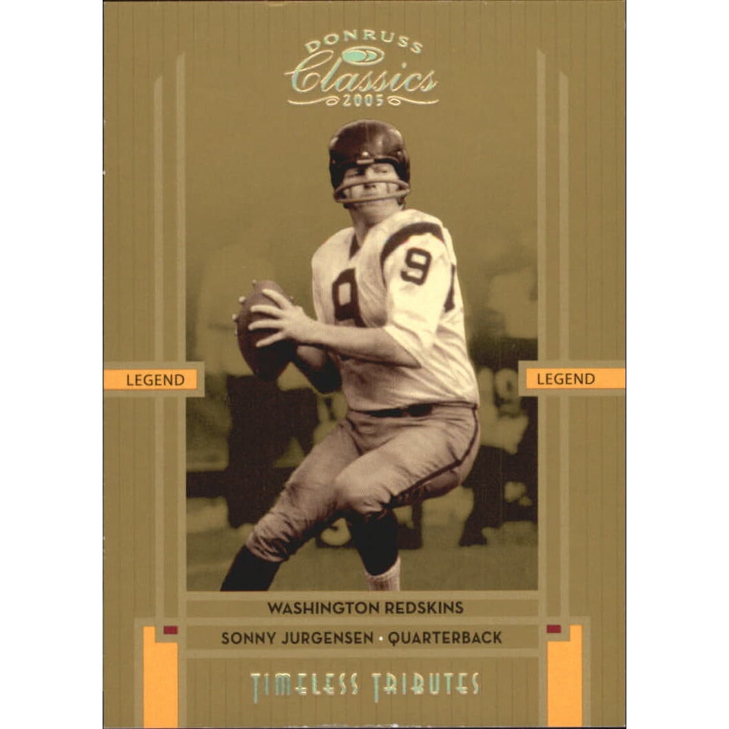 2005 Donruss Classics Timeless Tributes Gold #150 Sonny Jurgensen. rookie card picture