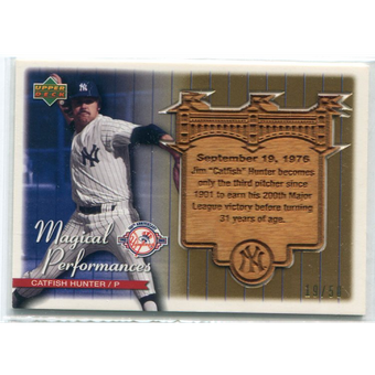 2004 Upper Deck Magical Performances Gold #42 Catfish Hunter 200th Win