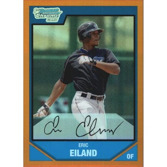 2007 Bowman Chrome Draft Draft Picks Orange Refractors #BDPP15 Eric Eiland