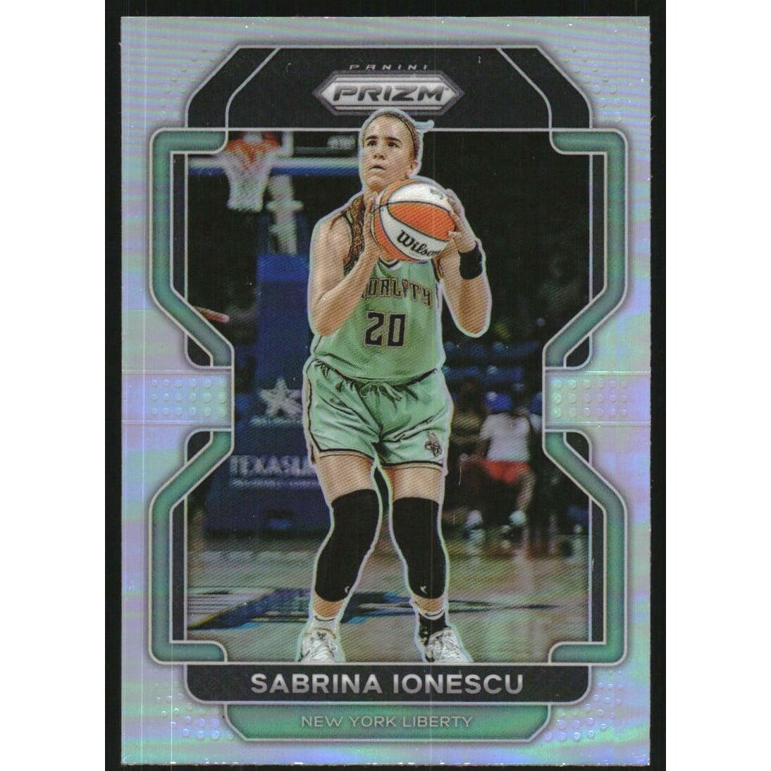 2022 Panini Prizm WNBA Prizms Silver #14 Sabrina Ionescu. rookie card picture