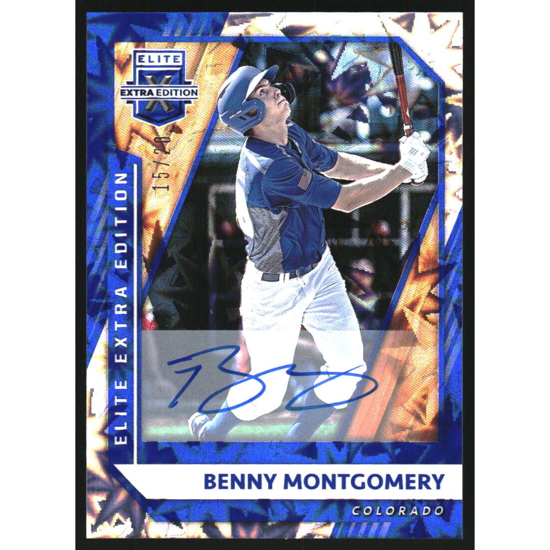 2021 Elite Extra Edition Signatures Blue #8 Benny Montgomery