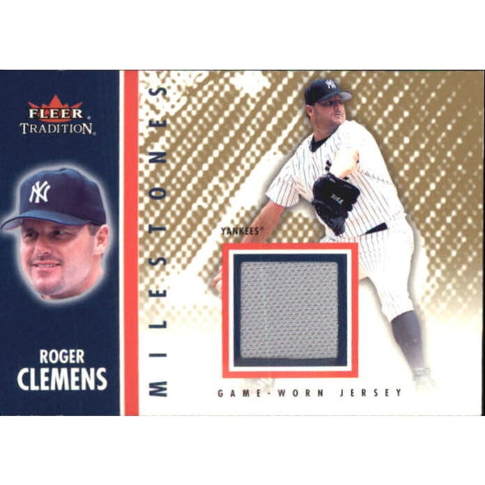 2003 Fleer Tradition Update Milestones Game Jersey Gold #RC Roger Clemens