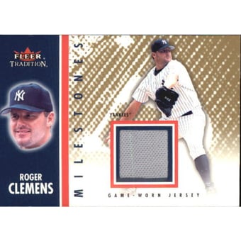2003 Fleer Tradition Update Milestones Game Jersey Gold #RC Roger Clemens